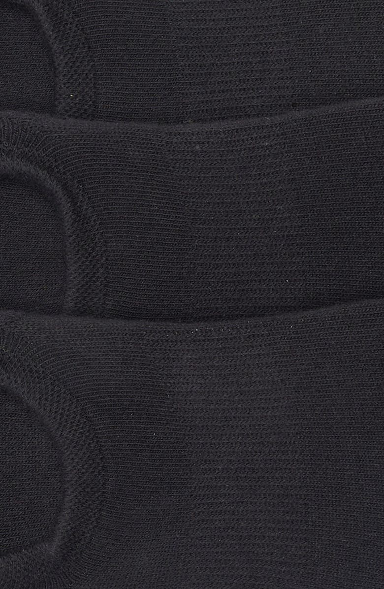 Nordstrom 3-Pack Everyday No-Show Socks, Alternate, color, Black