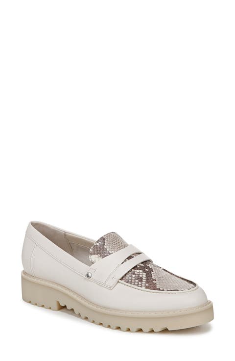 Cassandra Snakeskin Print Penny Loafer (Women)