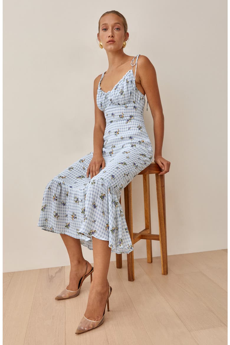 Embry Floral Midi Dress, Alternate, color, AL FRESCO