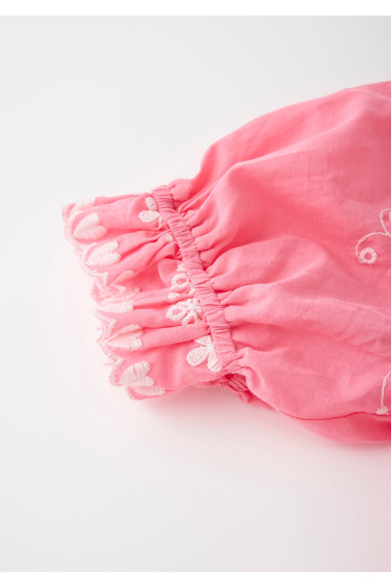 Selena Cotton Embroidered Romper, Alternate, color, Candy