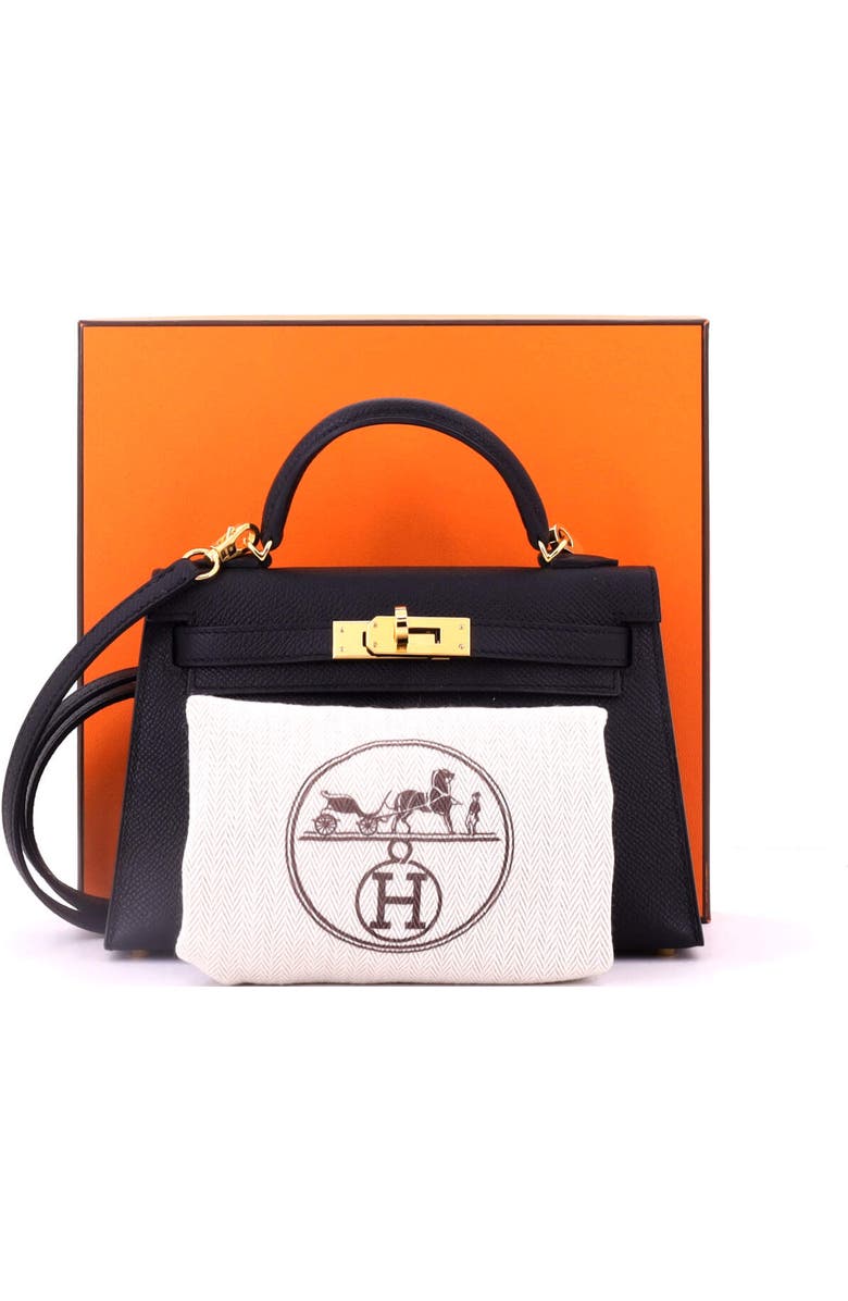 Pre-Owned Hermes Kelly Mini II Bag Black Epsom with Gold Hardware 20, Alternate, color, Noir