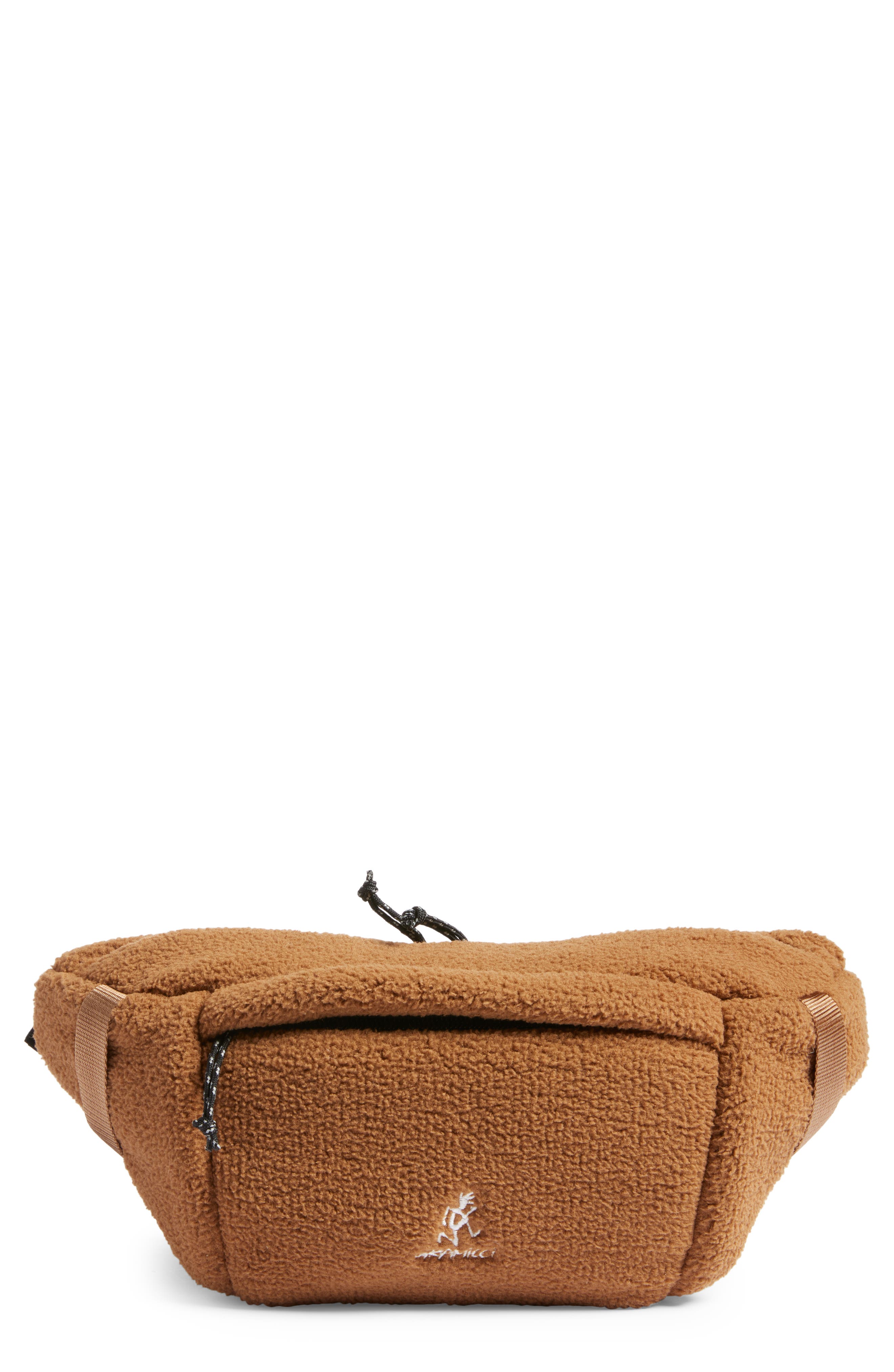 Fleece Body Belt Bag, Main, color, COYOTE
