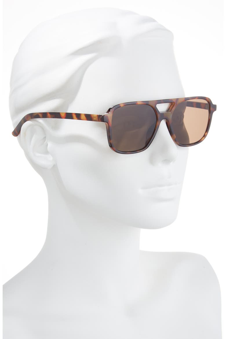 Aviator Sunglasses, Alternate, color, BROWN TORTOISE