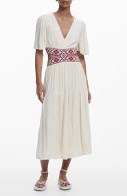 Desigual Wraparound Cutout Maxi Dress