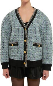 Endless Rose Premium Bouclé Wool Blend Cardigan