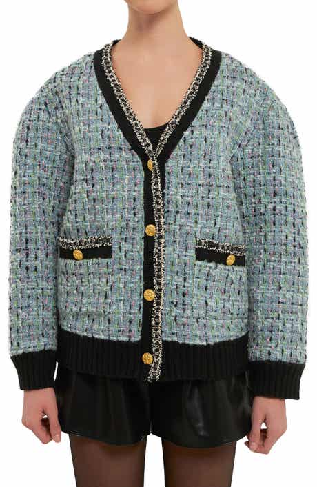 Premium Bouclé Wool Blend Cardigan