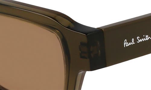 Paul Smith Latimer 49mm Small Modified Rectangular Sunglasses In Transparent Khaki