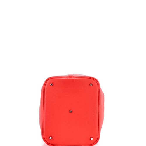 Pre-owned Hermes Hermes Picotin Lock Bag Clemence Gm In Red