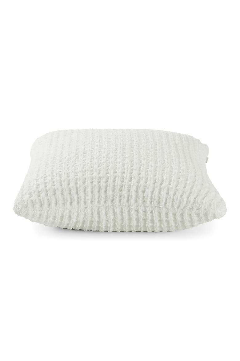 Snug Waffle Throw Pillow, Alternate, color, OFF WHITE