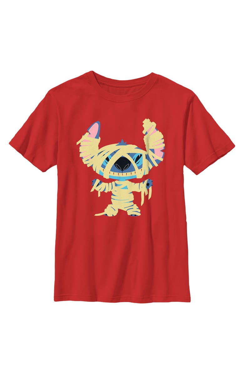 Lilo & Stitch Boy's Lilo & Stitch Halloween Mummy Stitch  Graphic T-Shirt, Main, color, Red