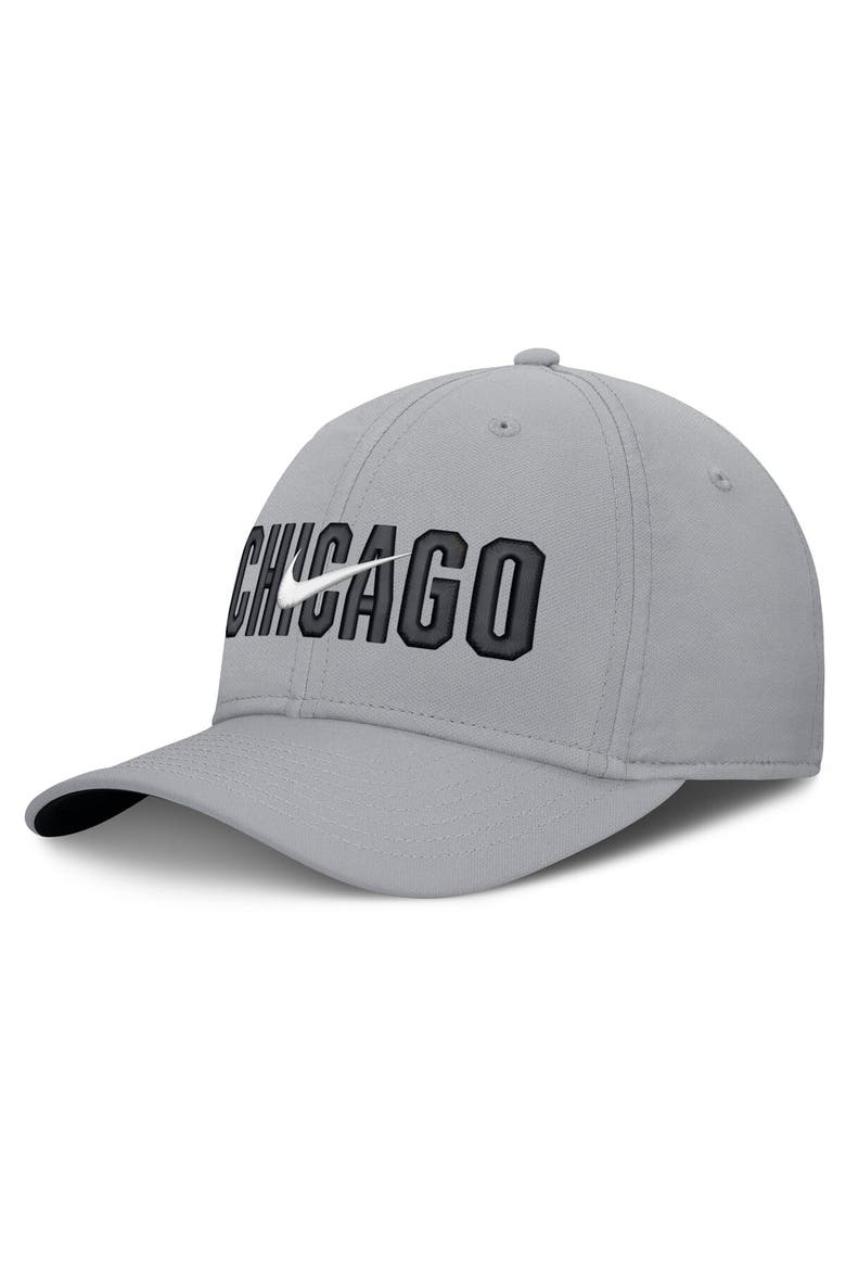 Men's Nike  Gray Chicago White Sox Primetime Rise Dri-FIT Flex Hat, Main, color, Gray