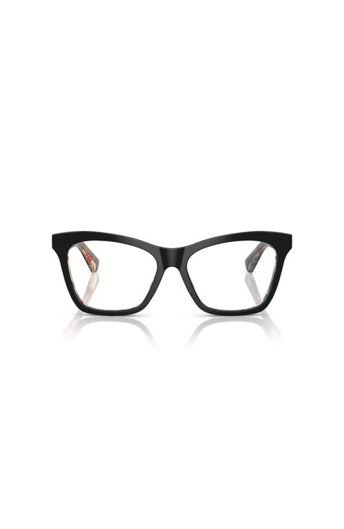 Burberry 52mm Cat Eye Optical Glasses In Black