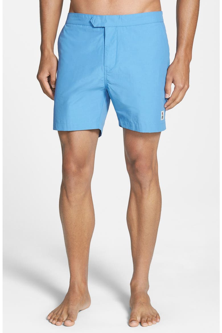 Solid Swim Shorts, Main, color, PACIFIC