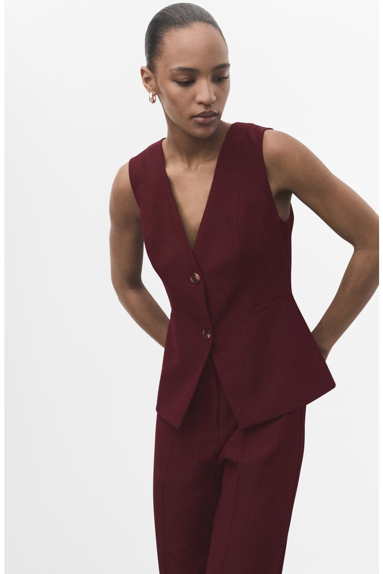Sleeveless Wide Leg Jumpsuit, Alternate, color, BURGUNDY