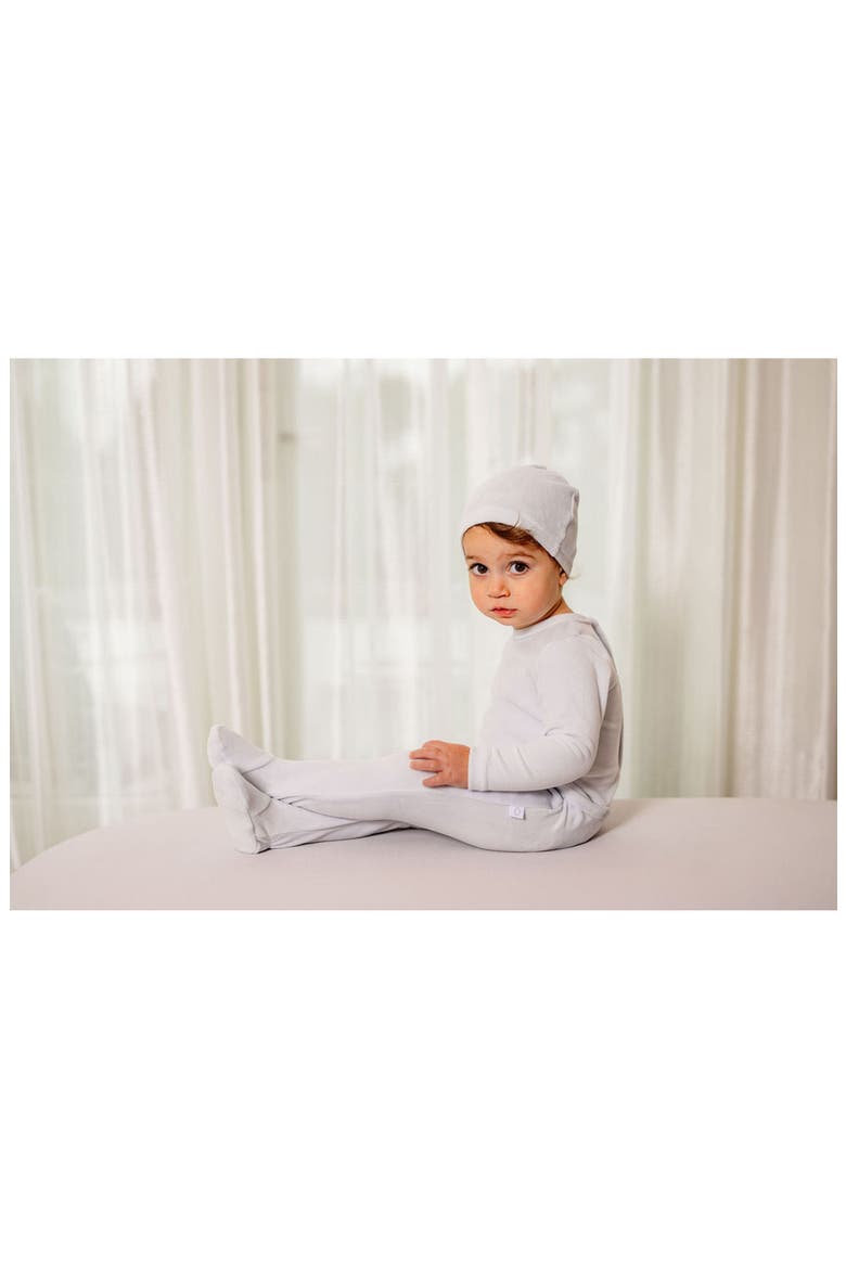 Boys Velour Embroidered Footie, Alternate, color, Blue