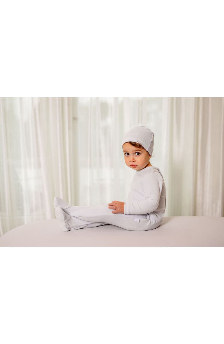 Pouf Boys Velour Embroidered Footie, Alternate, color, Blue