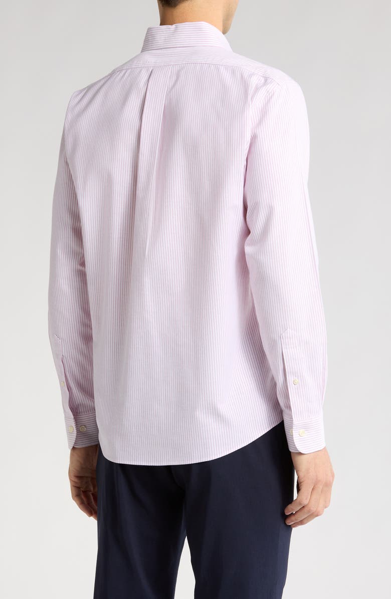 Brooks Brothers Regular Fit Candy Stripe Stretch Cotton Oxford Button-Down Shirt, Alternate, color, 