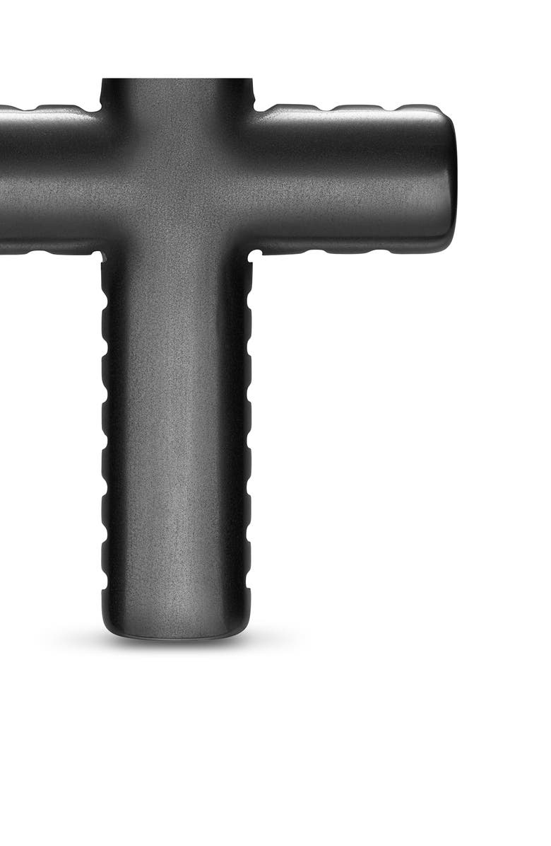 David Yurman Men's Chevron Cross Pendant in Black Titanium, 36mm, Alternate, color, Black