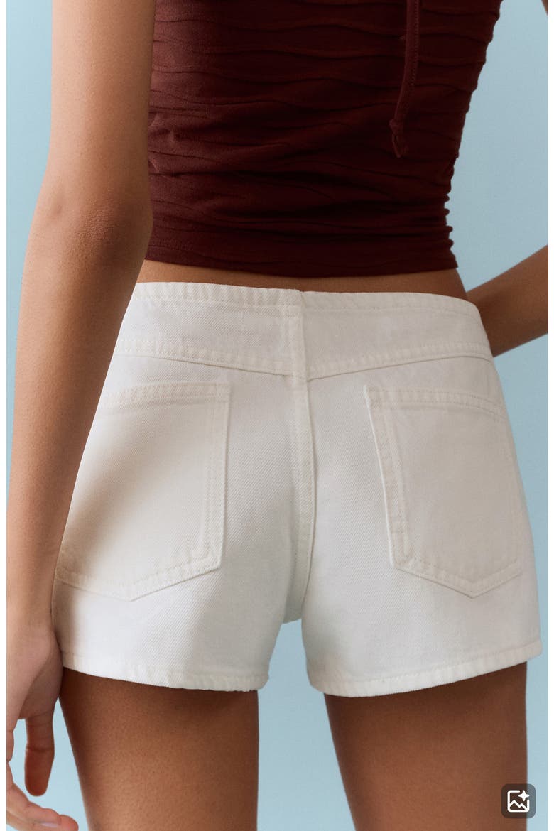 Convertible Denim Skort, Alternate, color, OFF WHITE