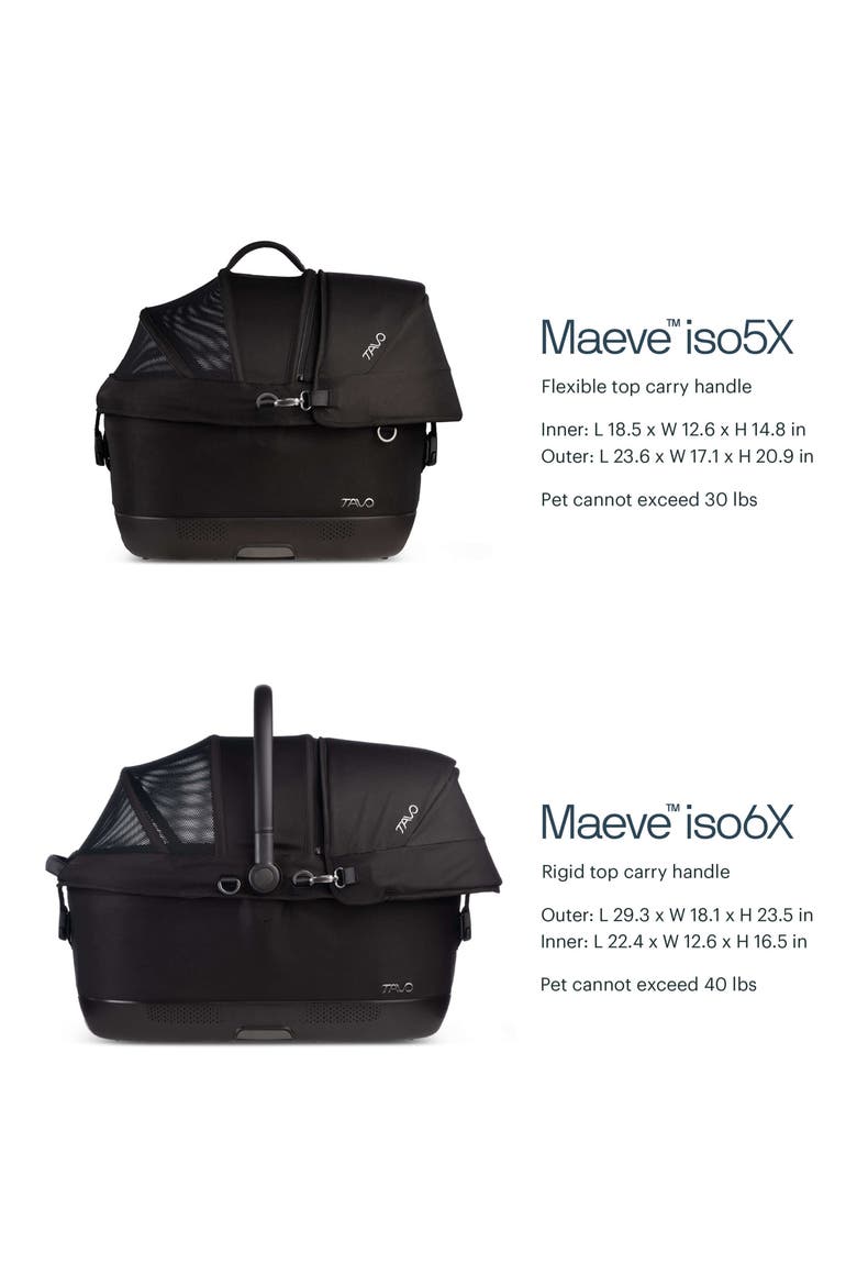 Maeve™ iso5X Pet Car Seat + Roscoe™ Stroller, Alternate, color, ONYX