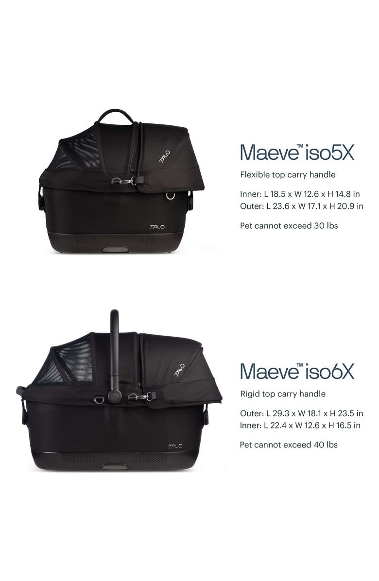 TAVO PETS Maeve<sup>™</sup> iso5X Pet Car Seat + Roscoe<sup>™</sup> Stroller, Alternate, color, Onyx