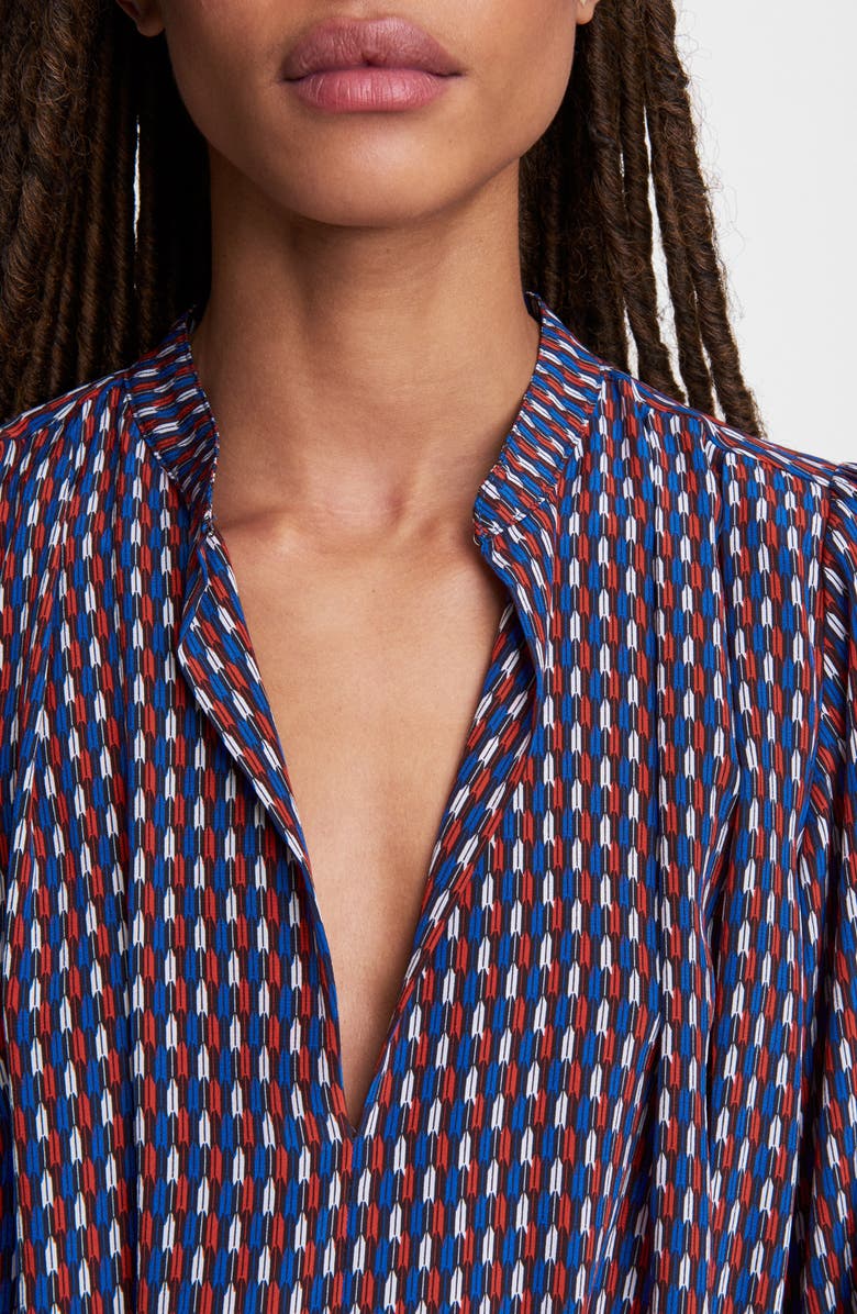 rag & bone Carly Long Sleeve Silk Shirt Dress, Alternate, color,