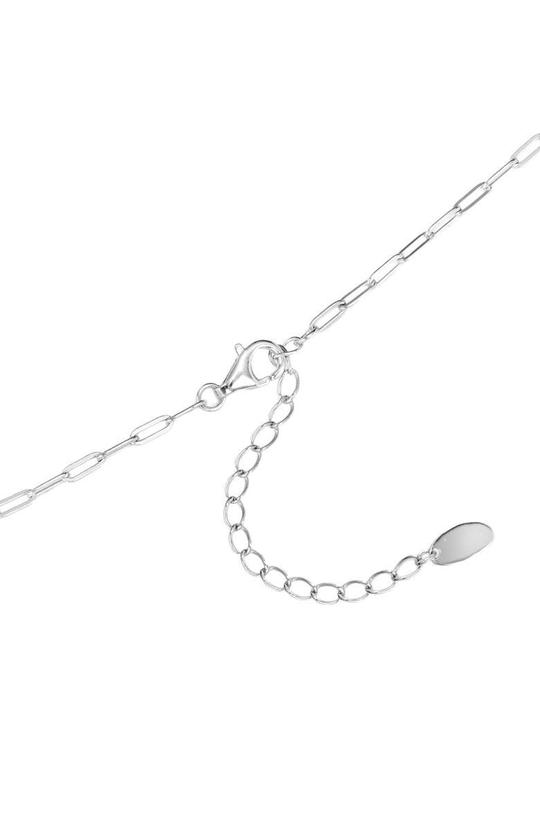 ATHRA LUXE Pavé Duo Interlock Necklace, Alternate, color, Silver