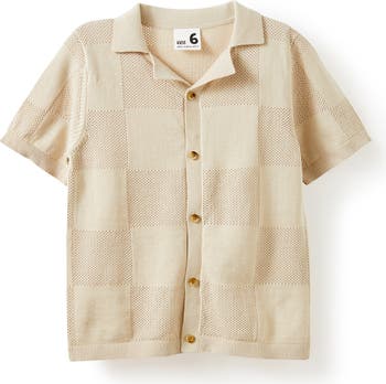 Kid's Knitted Short Sleeve Shirt