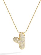 Mint & Lily Pave Bubble Initial Necklace
