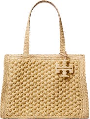 Tory Burch Ella Hand Crochet Straw Bag