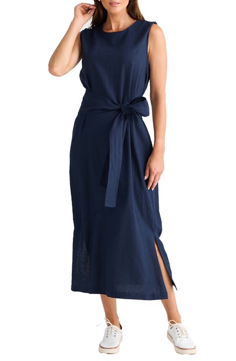 Turning Point Tie Waist Midi Dress