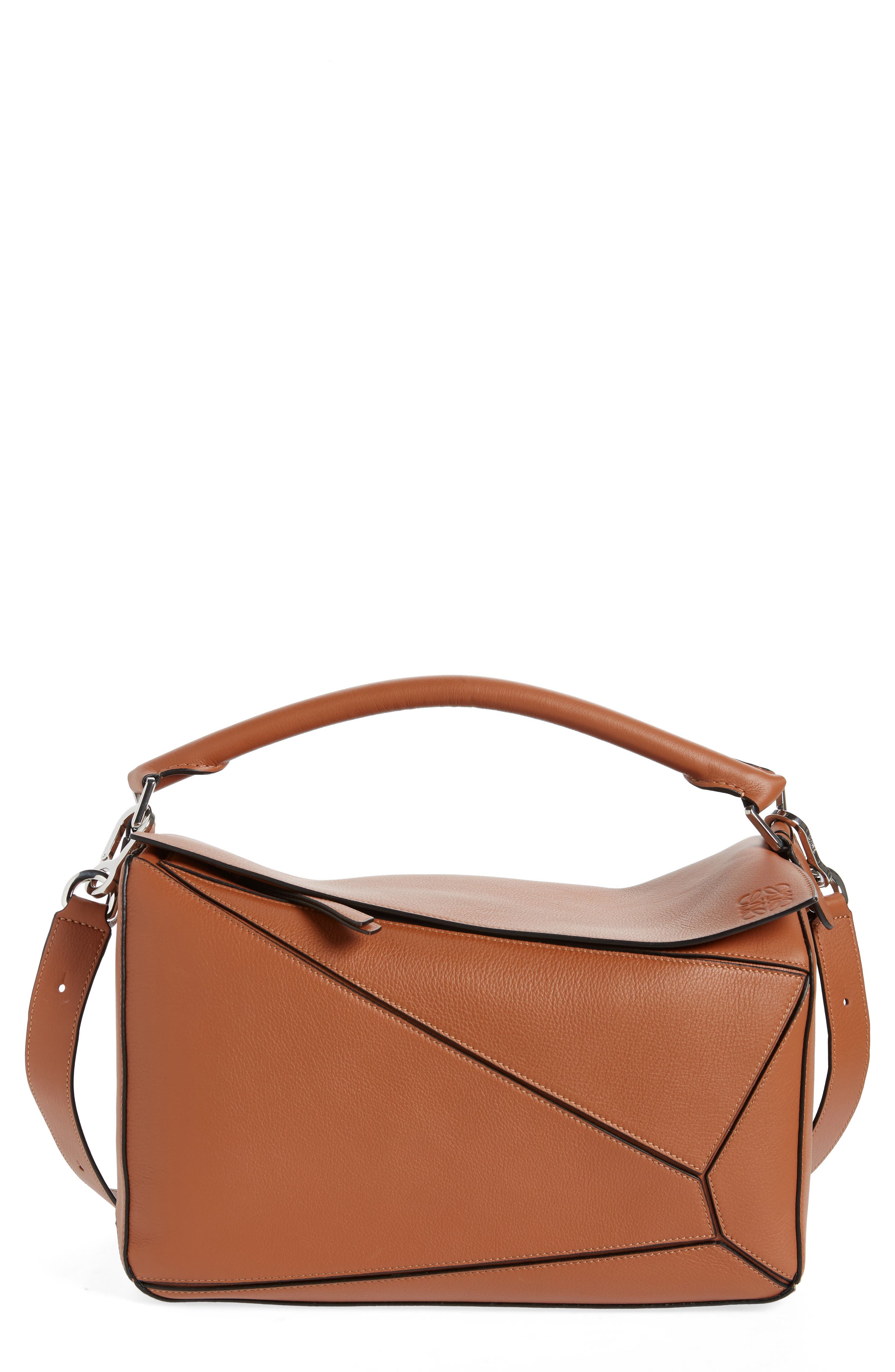 Loewe Large Puzzle Leather Shoulder Bag, Main, color, 
