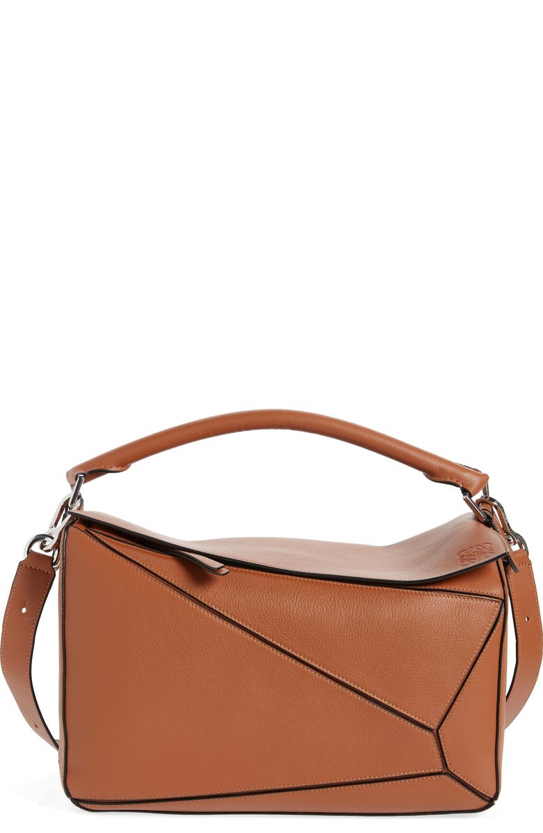 Loewe Large Puzzle Leather Shoulder Bag, Main, color,
