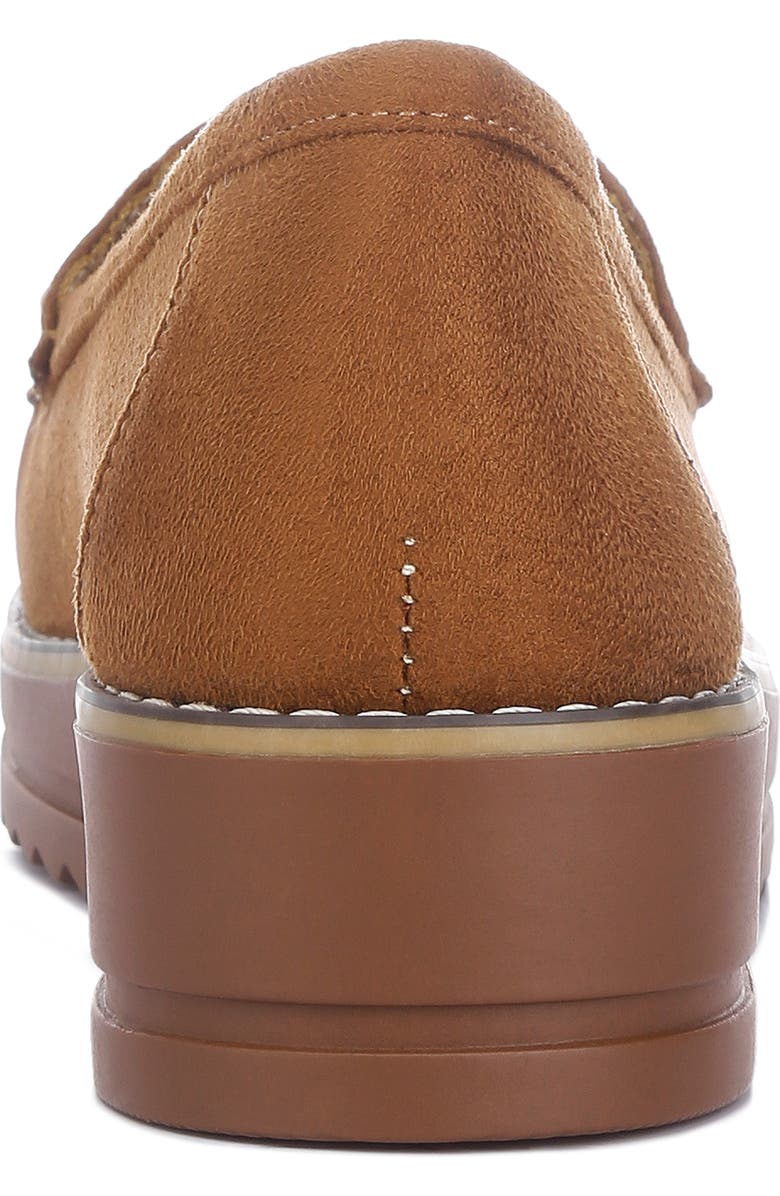 LONDON RAG Daiki Platform Tassel Loafer, Alternate, color, Tan