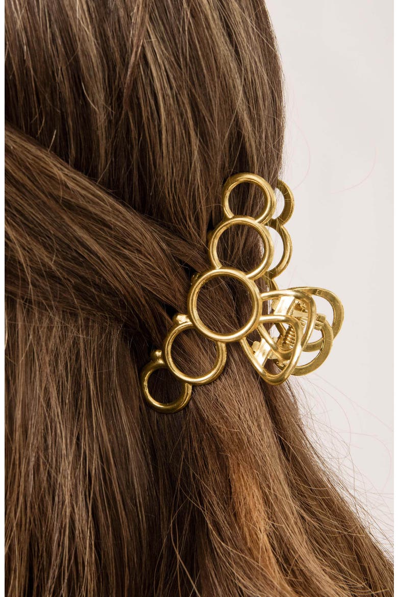 Open Ring Claw Clip, Alternate, color, GOLD