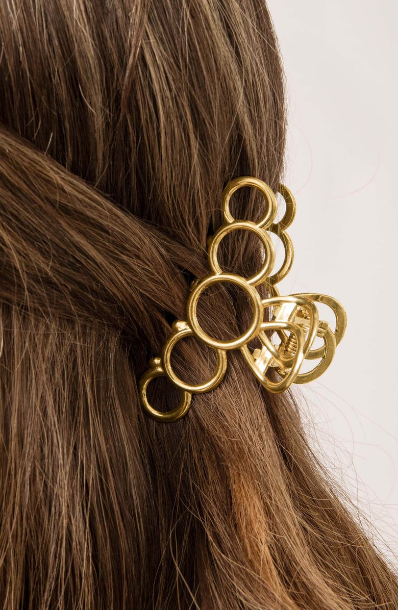 Ettika Open Ring Claw Clip, Alternate, color, Gold