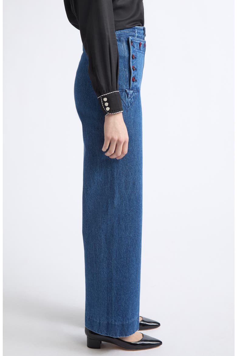 Denim Sailor Ankle Pants, Alternate, color, INDIGO