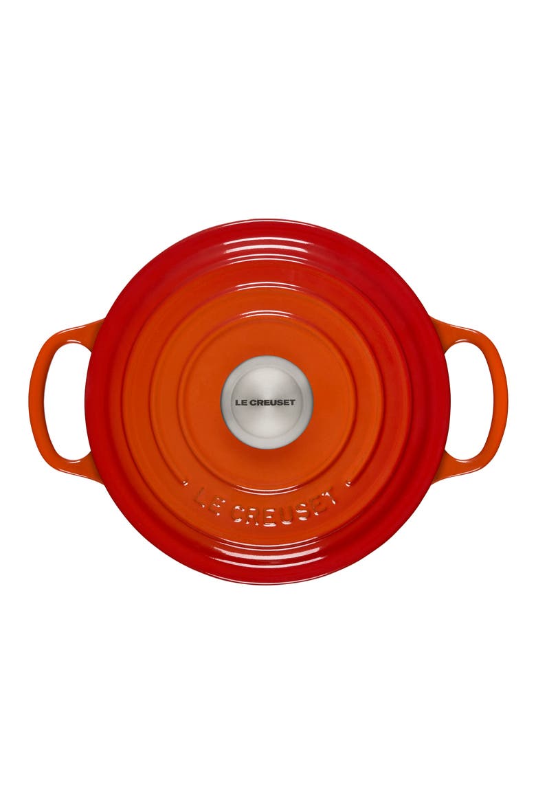 Signature 2-Quart Round Enameled Cast Iron Dutch Oven, Alternate, color, FLAME