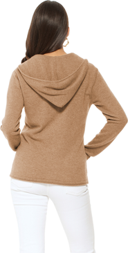 Monticelli Cashmere Pure Cashmere Double Zip Hoodie Sweater