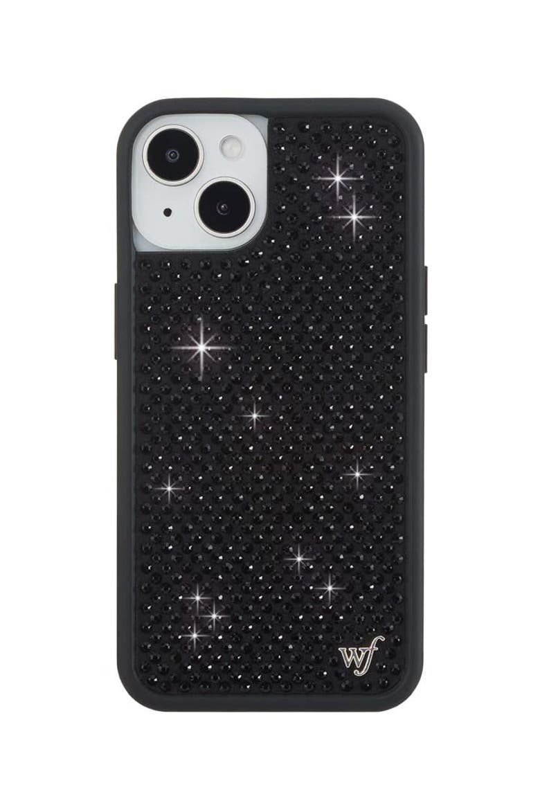 Black Rhinestone iPhone Case, Main, color, Black