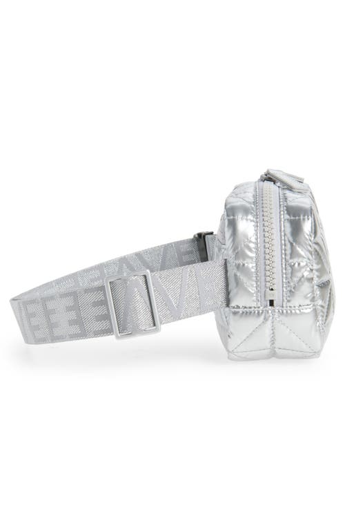 Veecollective Vee Water Repellent Quilted Metallic Nylon Belt Bag
