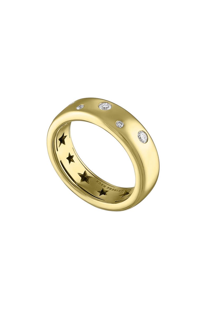 Bubble Diamond Stacking Ring, Main, color, YELLOW GOLD/ DIAMOND
