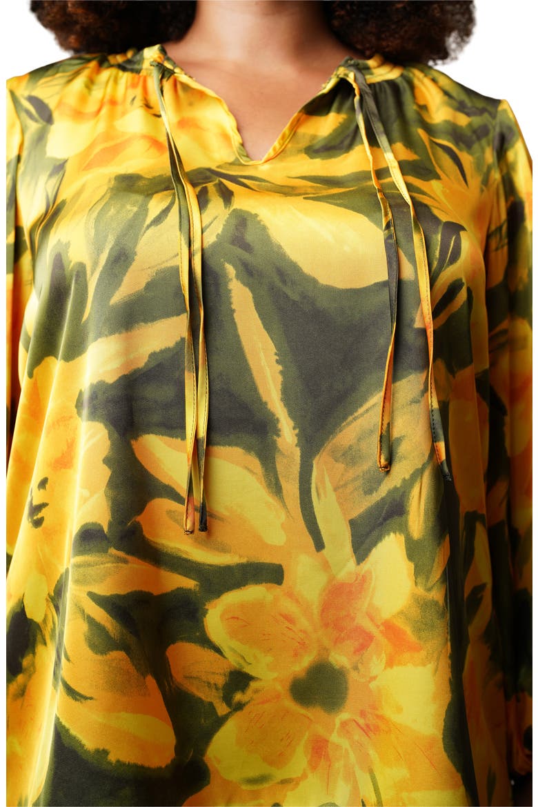 Tie Front Top, Alternate, color, YELLOW