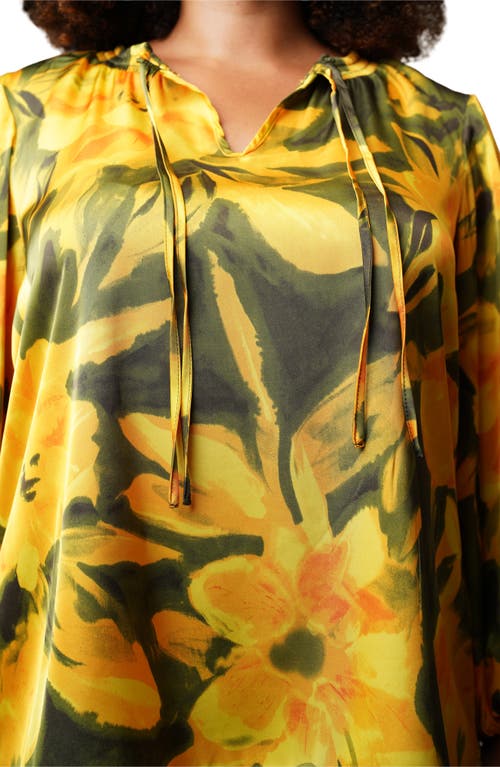 Cyrus Tie Front Top In Yellow