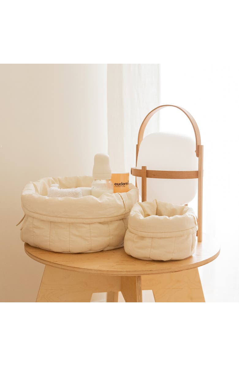 Lorena Canals Set of two quilted baskets, Alternate, color, Natural