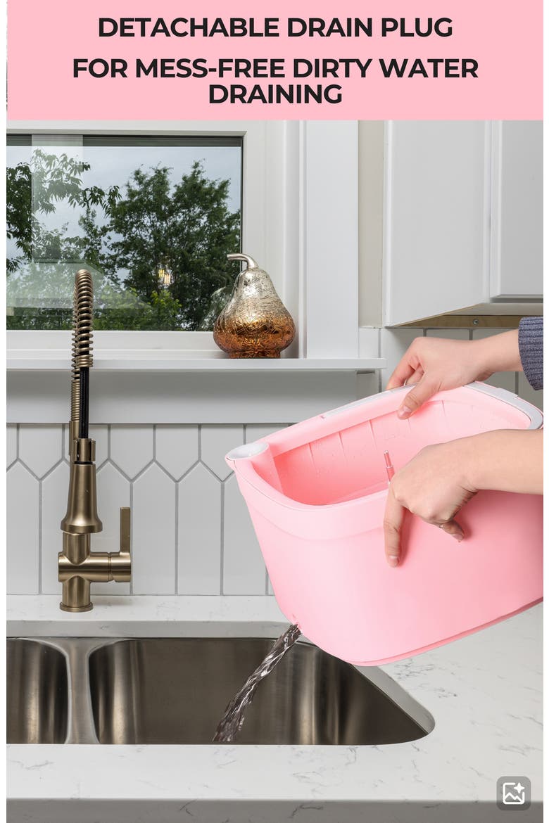 TrueClean Mop & Bucket System, Alternate, color, ROSE