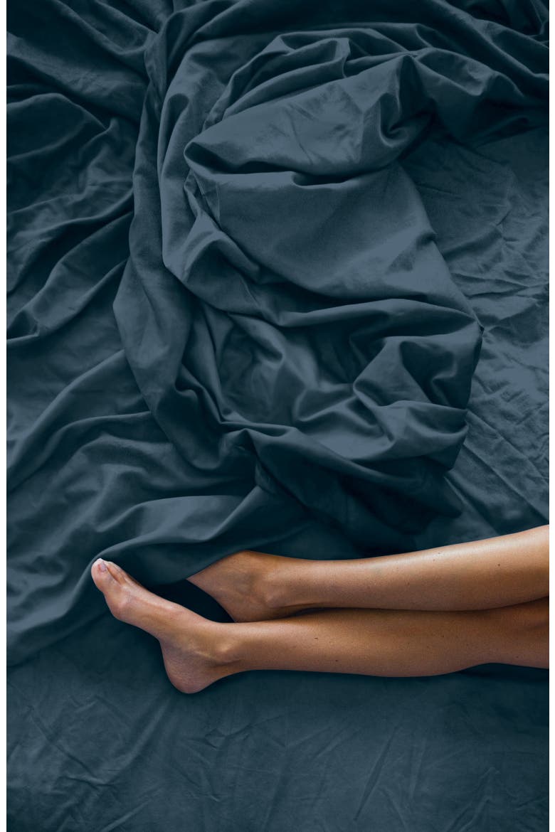 Classic Cool & Crisp 100% Cotton Percale 4-Piece Sheet Set, Alternate, color, PG BLUE