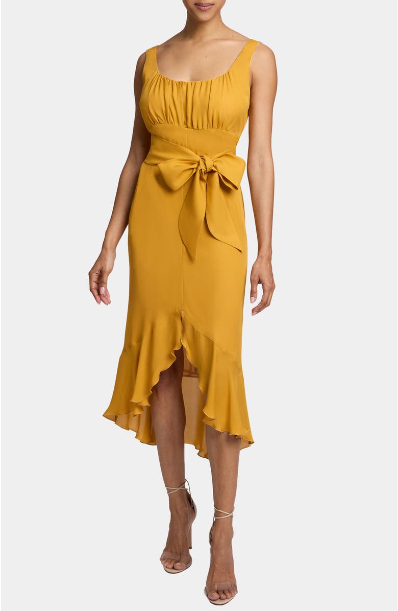 Santorelli RINA Sleeveless Dress in Silk Georgette, Main, color, Mango