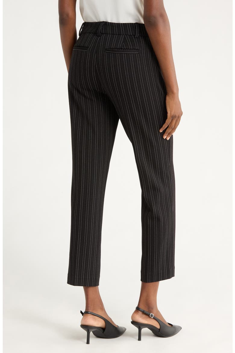 Holly Stripe Welt Pocket Straight Leg Pants, Alternate, color, BLACK/ HINT OF NAVY STRIPE