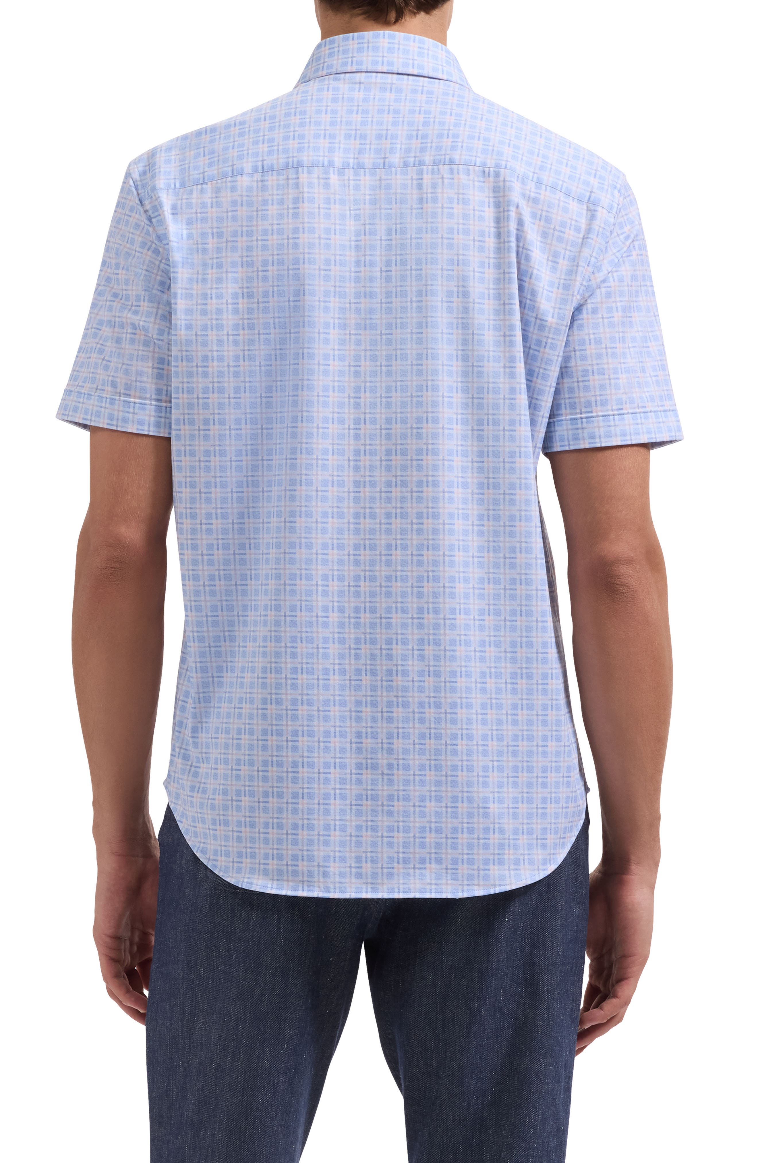 Miles OoohCotton Check Print Short Sleeve Button-Up Shirt - image 2